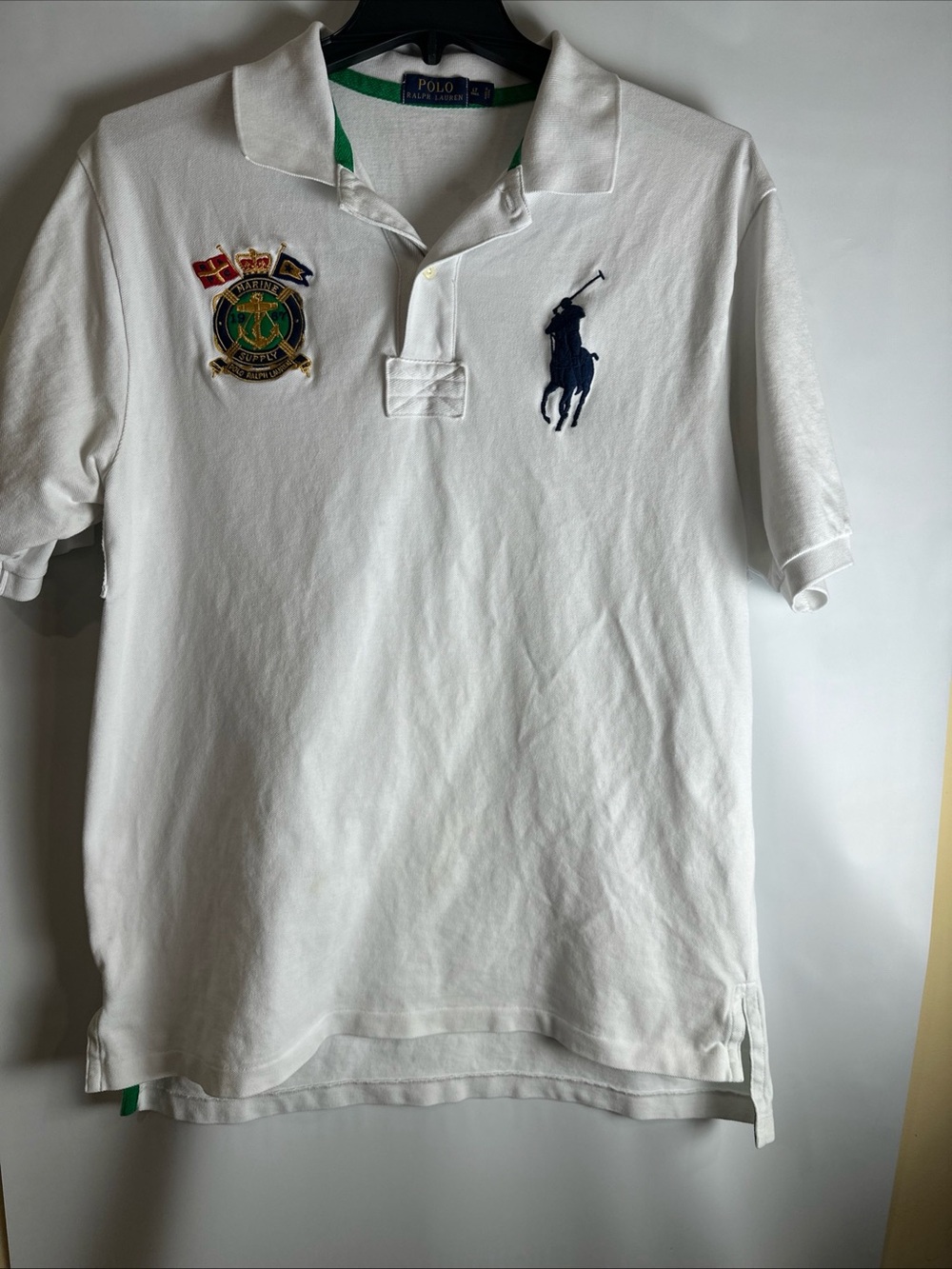 VINTAGE Polo Ralph Laurent Men's LT Tall Short Sleeve Shirt - has flaws